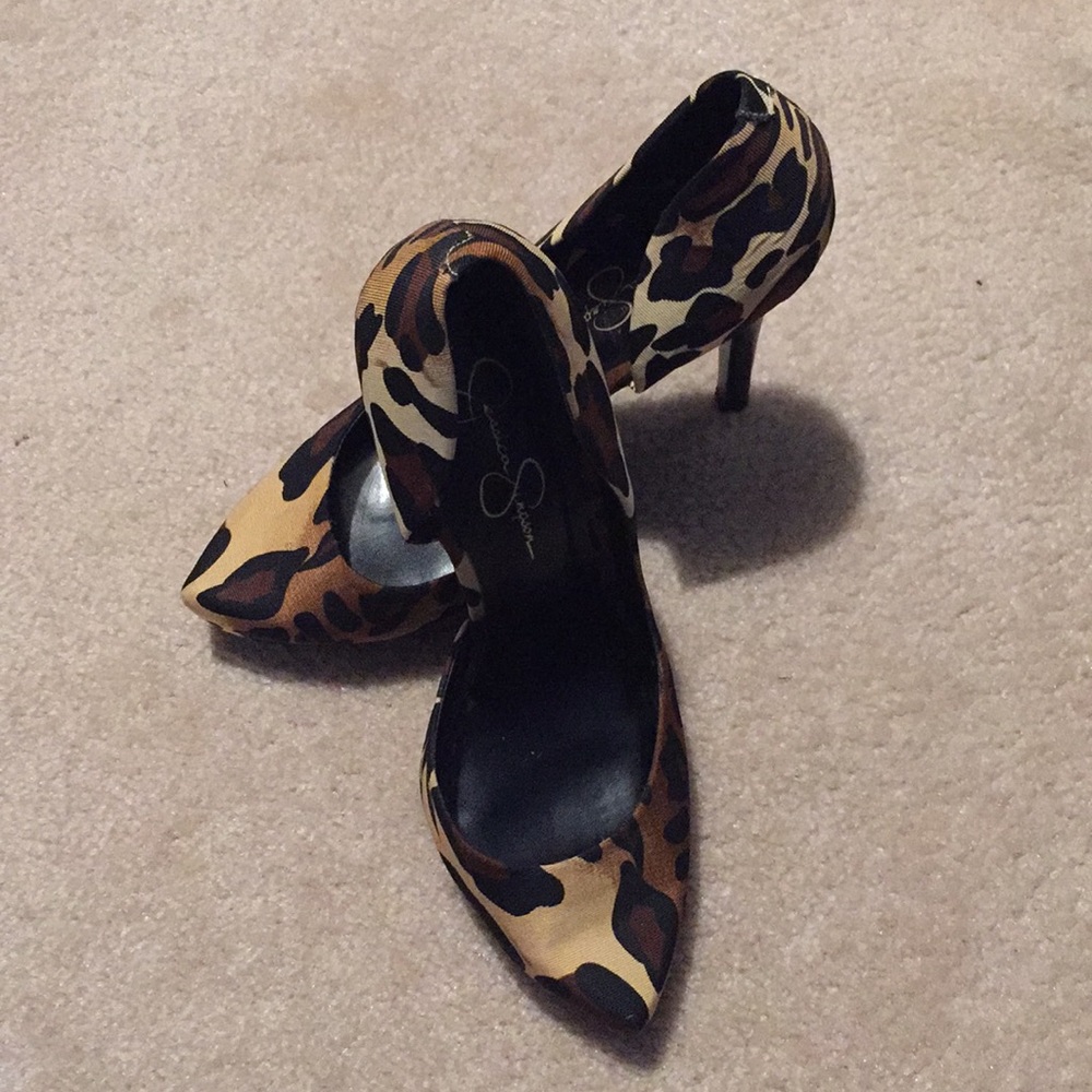 Leopard print heels